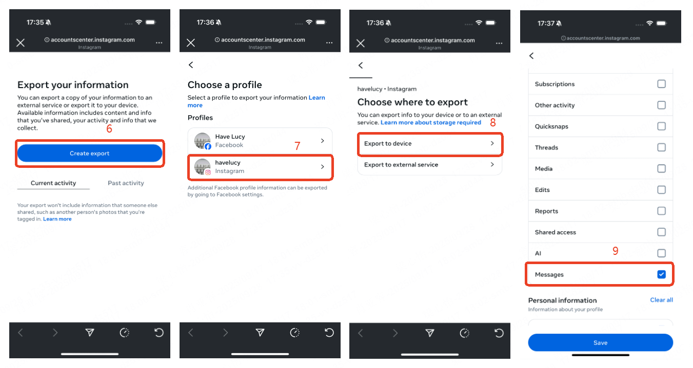 recover instagram data 2