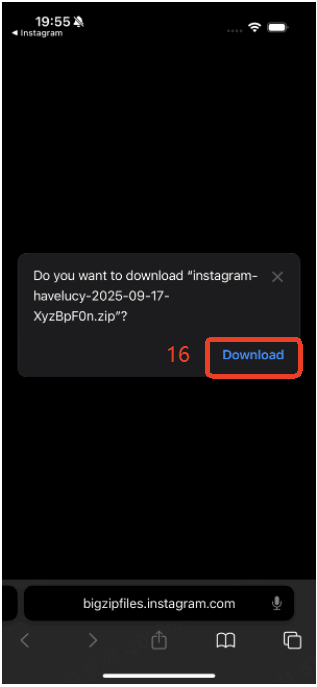recover instagram data 4