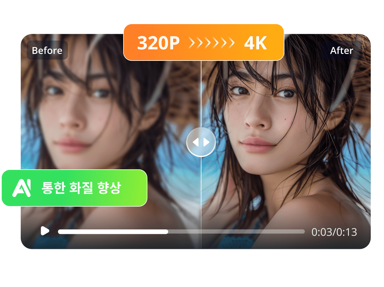 흐릿한 그림을 2K/4K로 자동 보정