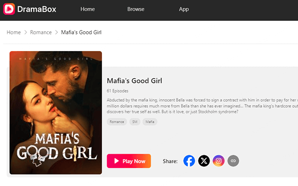 mafia’s good girl full movie watch on dramabox