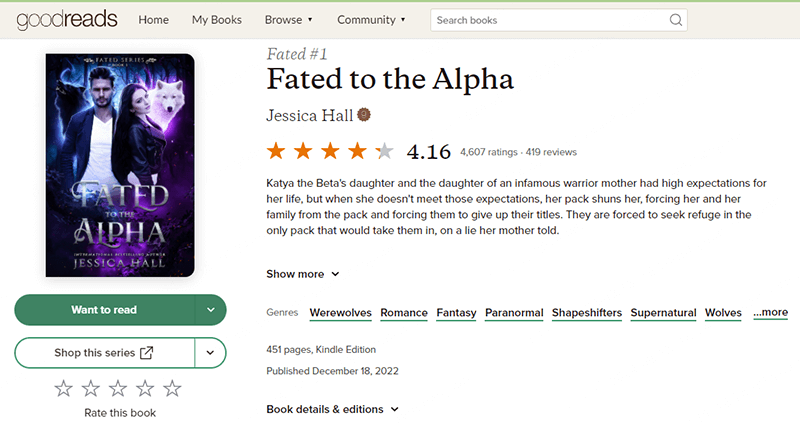 fated to the alpha jessica hall read online free goodreads