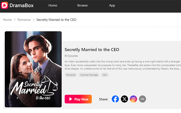 Secretly Married to the CEO watch full movie on dramabox