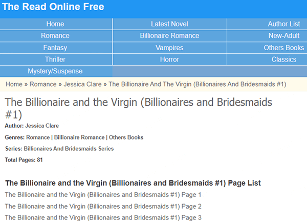 the billionaire and the virgin read online free on readonlinebookfree