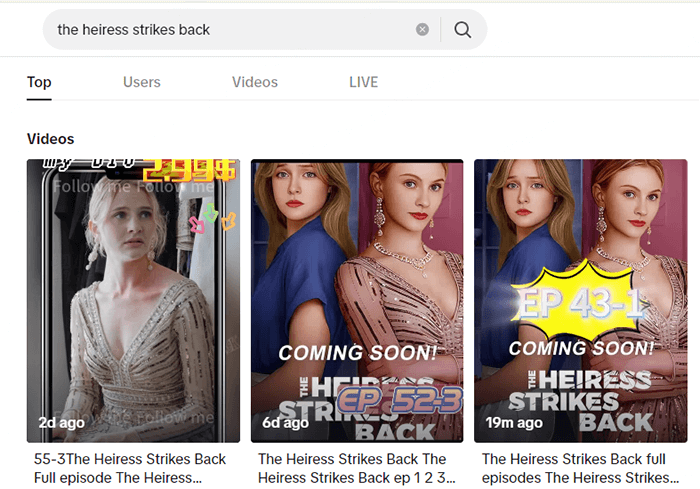 watch The Heiress Strikes Back free online on tiktok