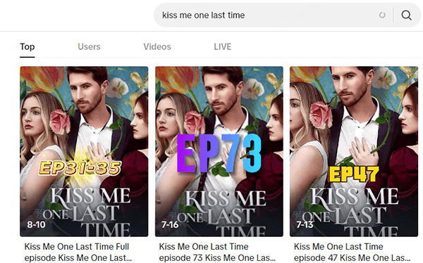 watch kiss me one last time online free on tiktok