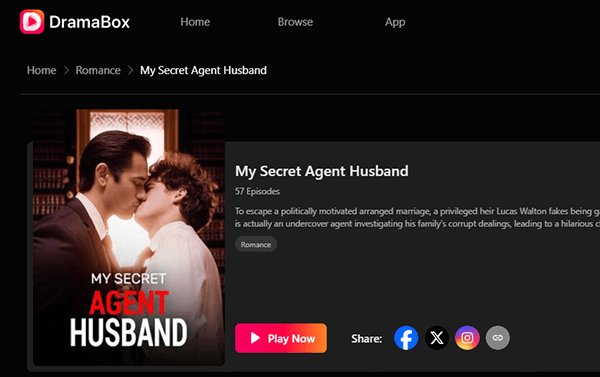 watch my secret agent husband full movie on dramabox