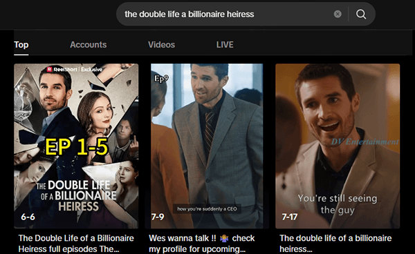 watch the double life a billionaire heiress online free tiktok