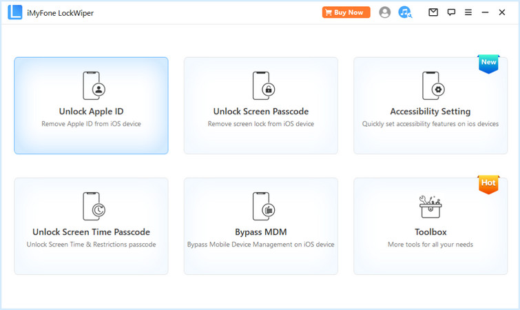 pasirinkite atrakinimo programos ID