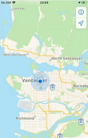 location on iPhone changed