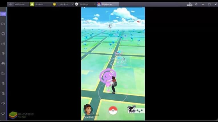 buka pokemon dalam bluestacks untuk bermula