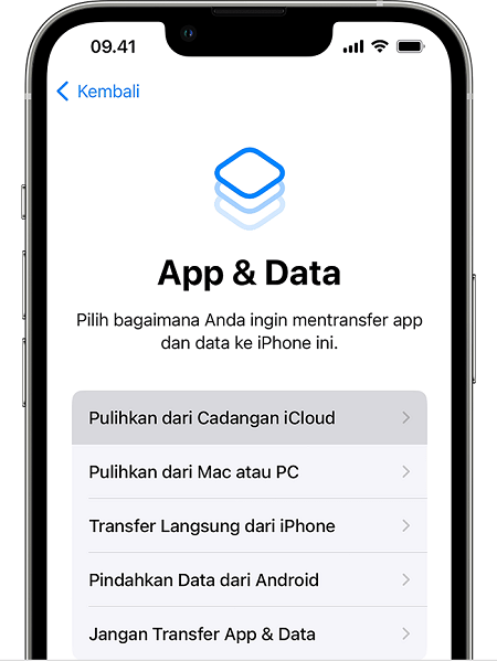 pulihkan catatan iphone dari iCloud