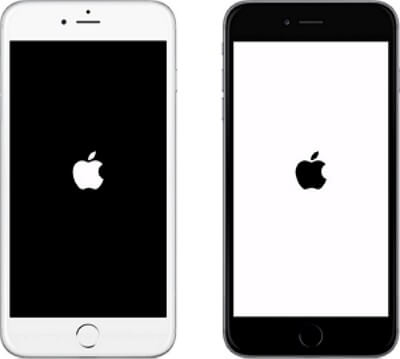 iPhone tersekat pada logo epal putih/hitam