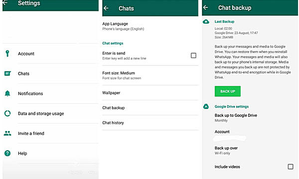 Sandarkan Mesej WhatsApp daripada Android ke Google Drive