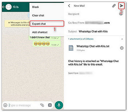 memindahkan mesej whatsapp dari android ke android melalui e-mel
