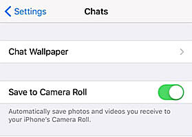 buka simpan ke roll kamera pada iphone whatsapp