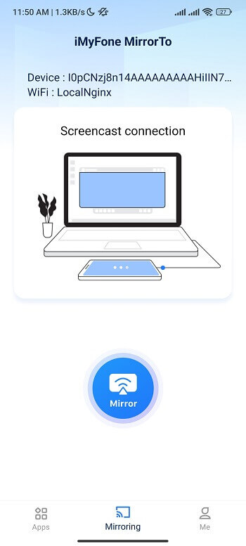 tutorial screen mirror android dengan mirrorto -imyfone 3