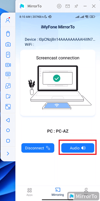 tutorial screen mirror android dengan mirrorto -imyfone 5