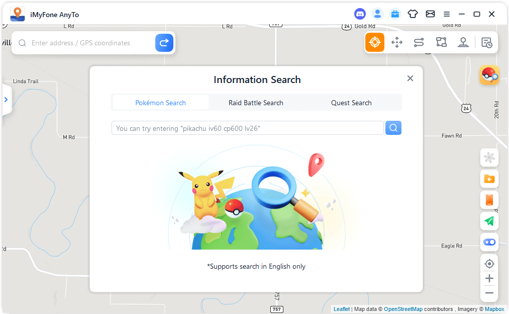 Cari informasi dan cari Pokemon