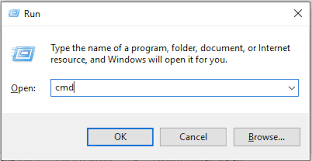 voer CMD uit op Windows