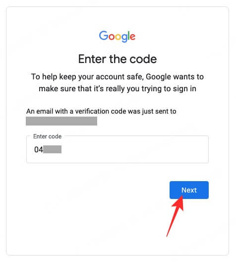 voer Google-verificatiecode in