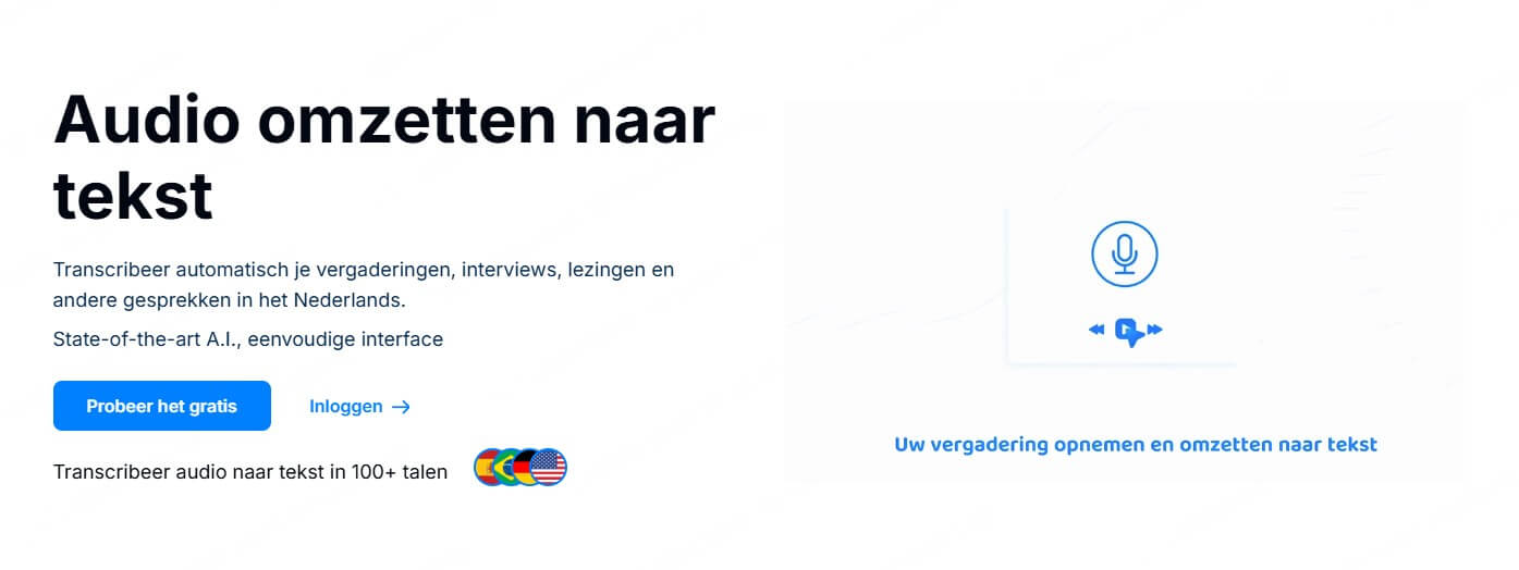 Transcribe online tool voor audio naar tekst