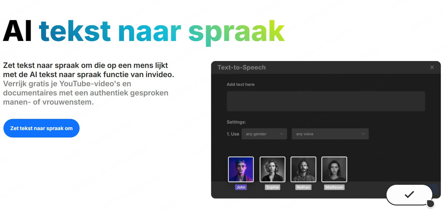 tekst naar spraak Nederlands download Invideo