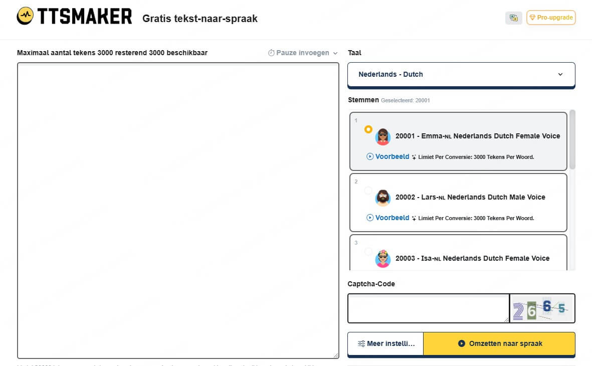 tekst naar spraak online Nederlands TTSmaker