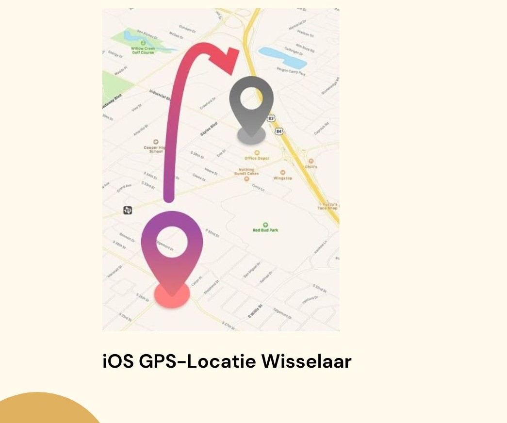 iOS GPS-locatie wisselaar