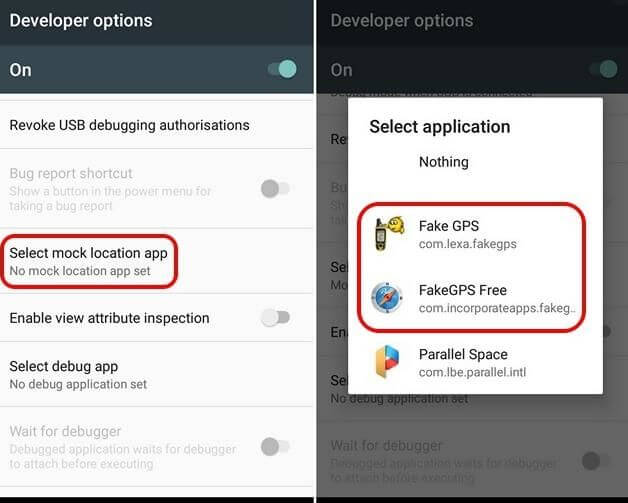 Selecteer een neplocatie-app om gps te vervalsen