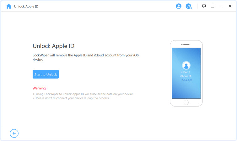 kies ervoor om Apple ID te ontgrendelen
