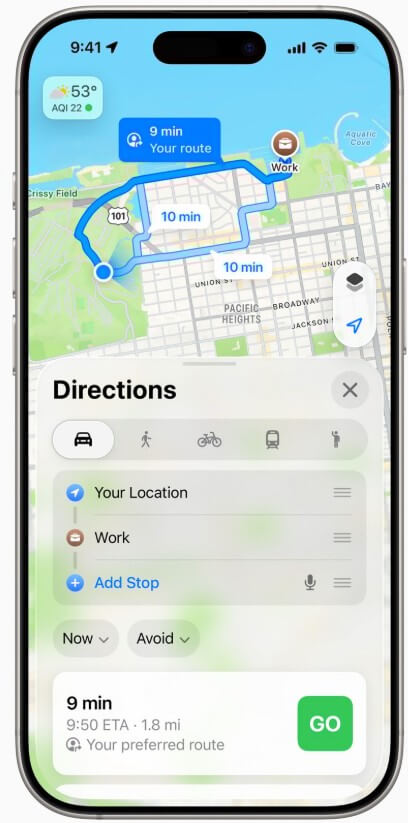 iOS 26 Kaarten-update