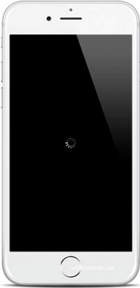 iphone 8 zwart scherm met draaiende cirkel