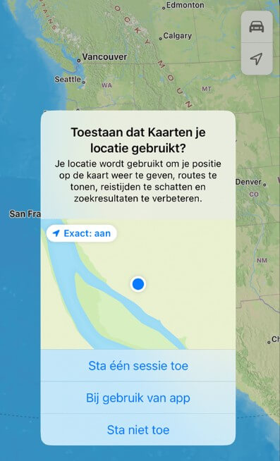 Beperk de toegang van apps tot uw locatie