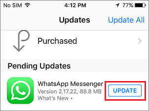 WhatsApp updaten