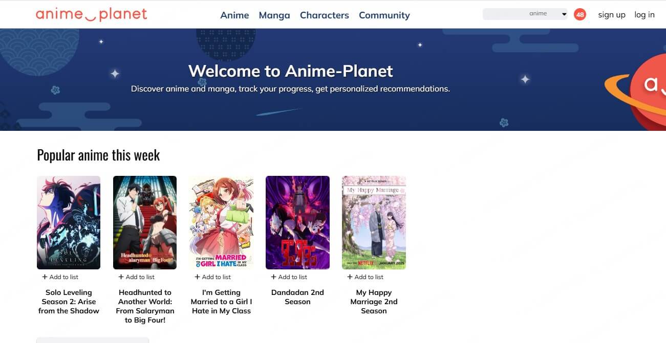 beste website om anime te kijken-Anime-Planet