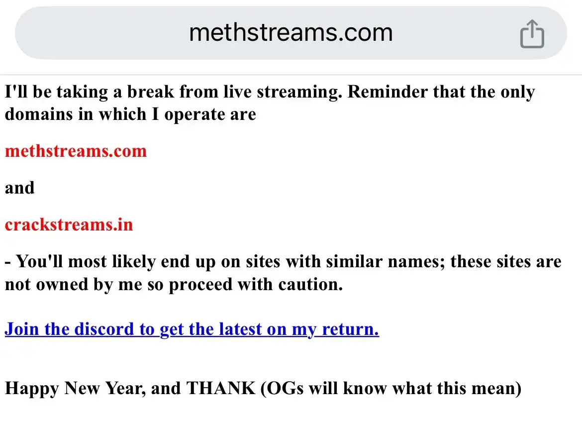 Is CrackStreams Down