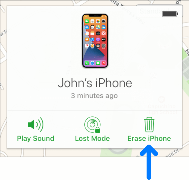 wis de iPhone in iCloud