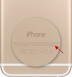 Ken de IMEI-vergrendelde iPhone vanaf de achterkant van het apparaat