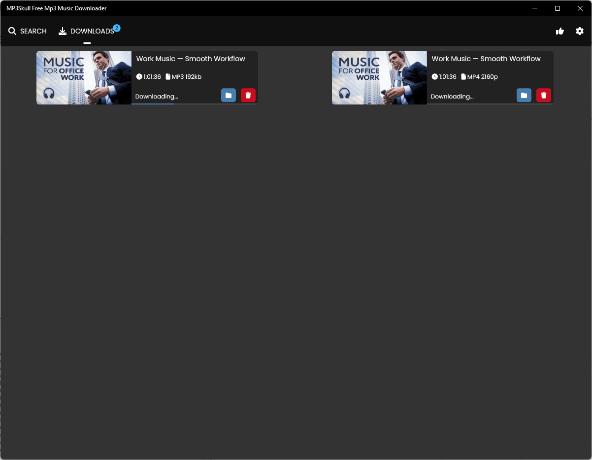 Gebruik gratis MP3 download APP