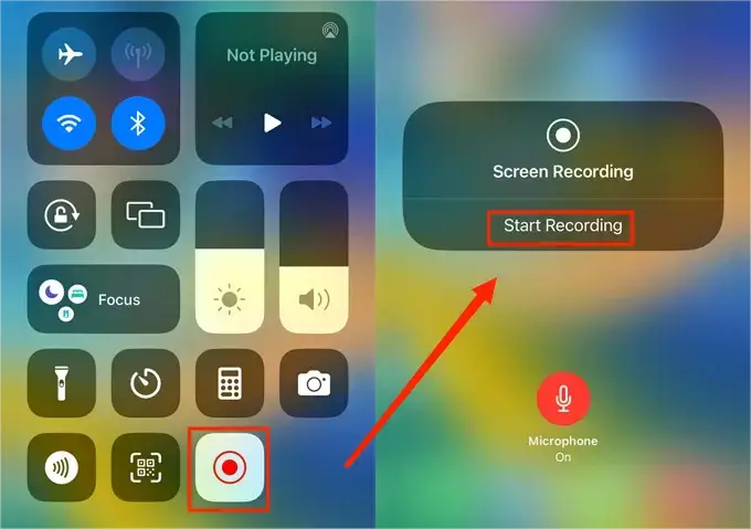Reels downloaden via schermopname iPhone