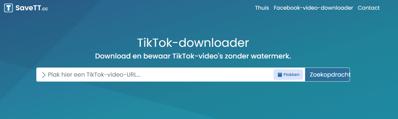 SaveTT – TikTok downloader voor video & audio