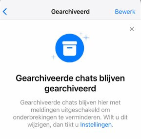 gearchiveerde chats whatsapp