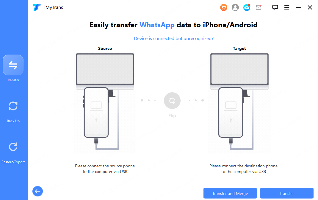 verbind iphone en android om whatsapp over te zetten