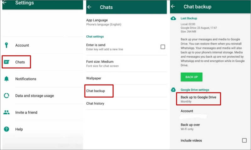 hoe WhatsApp-back-up op Android te stoppen