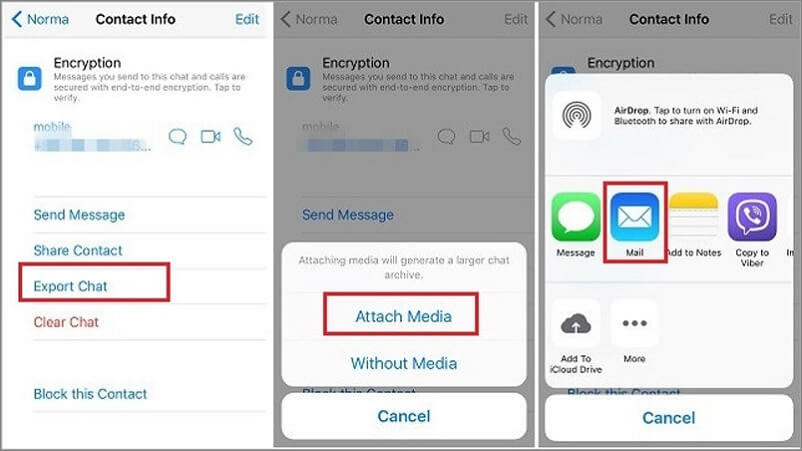 Maak een back-up van WhatsApp via e-mail