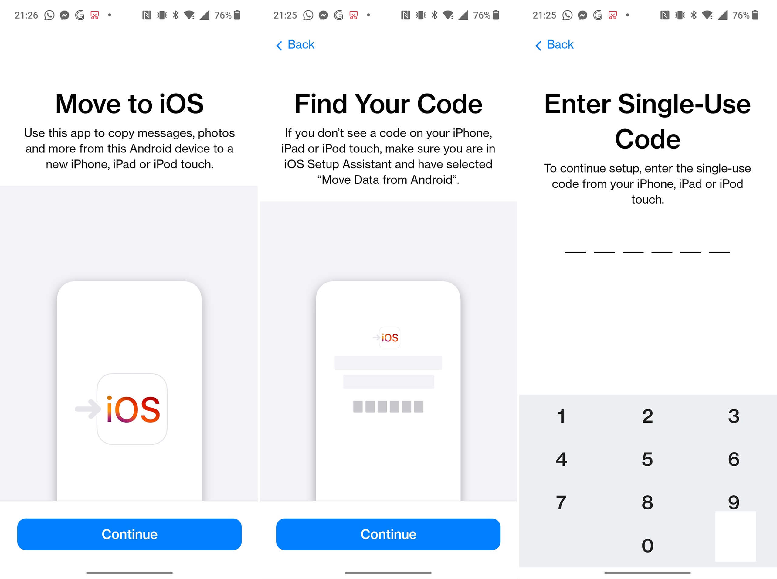 WhatsApp Business overzetten via overstappen naar iOS