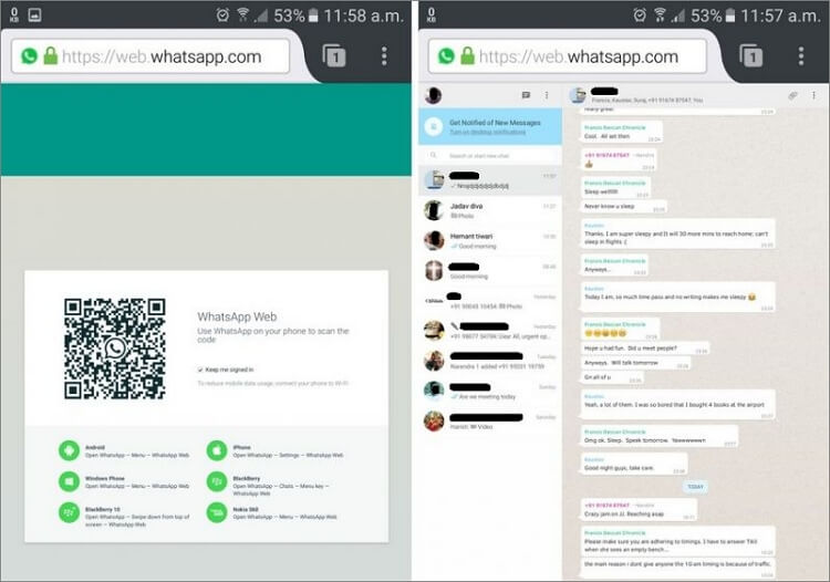 whatsapp web gebruiken op een andere mobiel