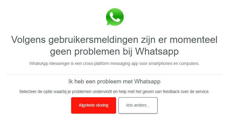 Gebruikers melden WhatsApp-problemen