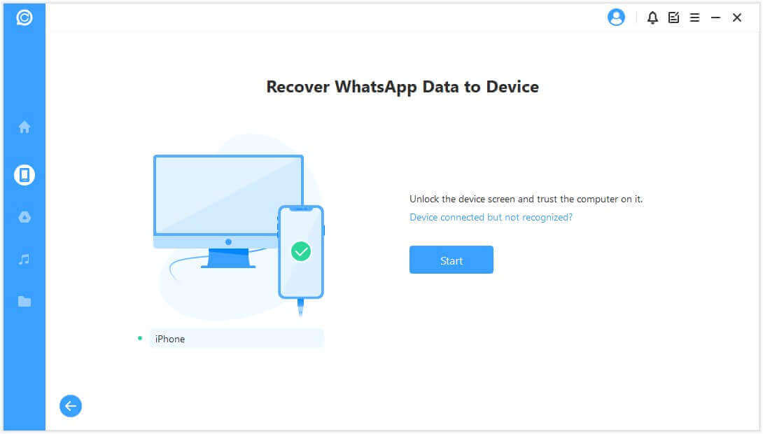 WhatsApp-gegevens herstellen op iOS/Android-apparaat