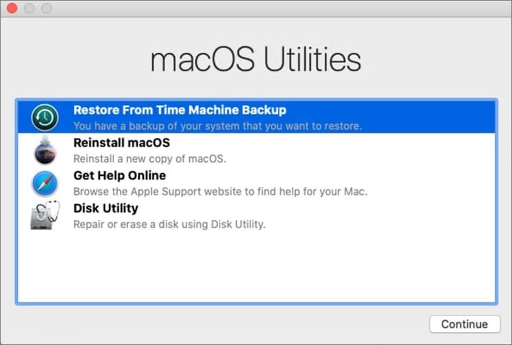 Herstel Prullenbak via Time Machine Mac